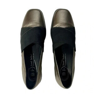 Joseph Seibel Metallic Leather Wedge Slip On Loafers